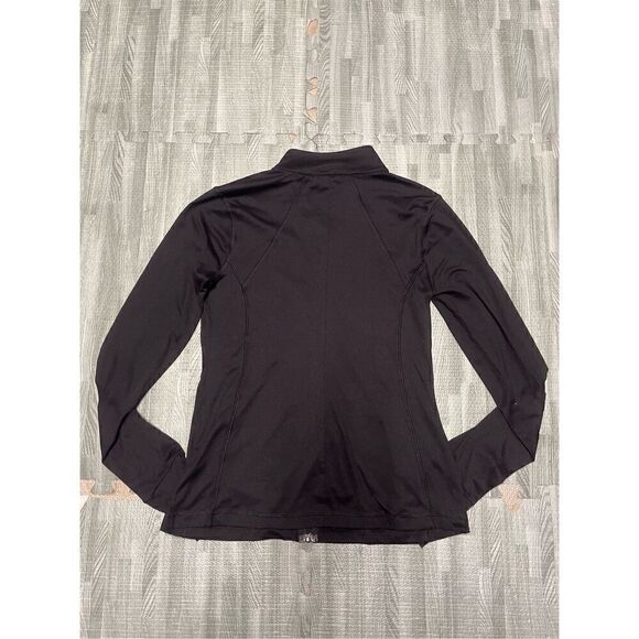 Forever 21 Active Jacket Womens M Medium Black Full Zip Pockets Mock Neck Long - Picture 6 of 6